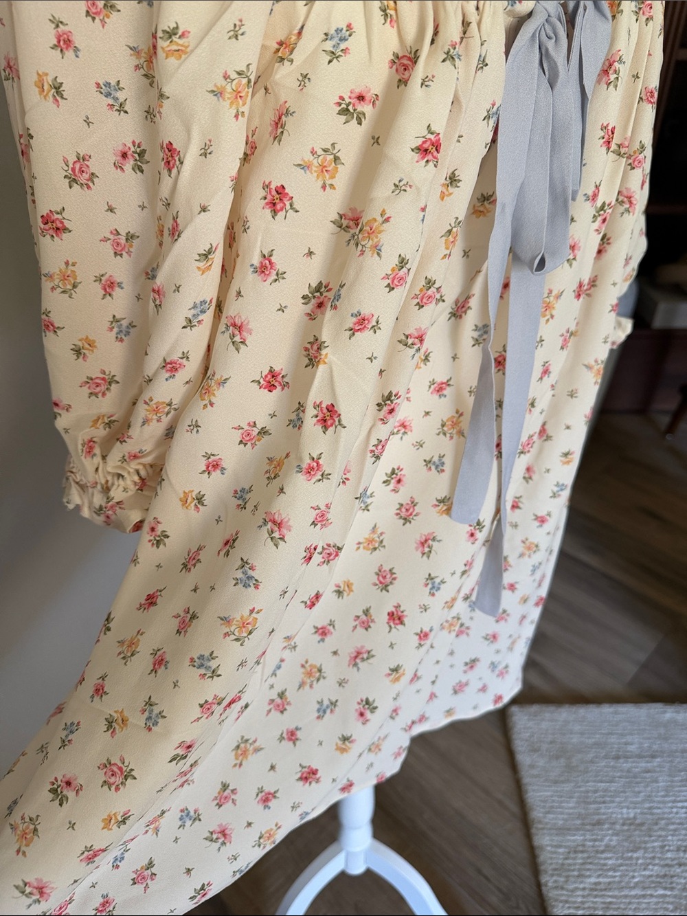 Rumored Cream Floral Dress with Pink and Yellow Blooms - Picture 6 of 6